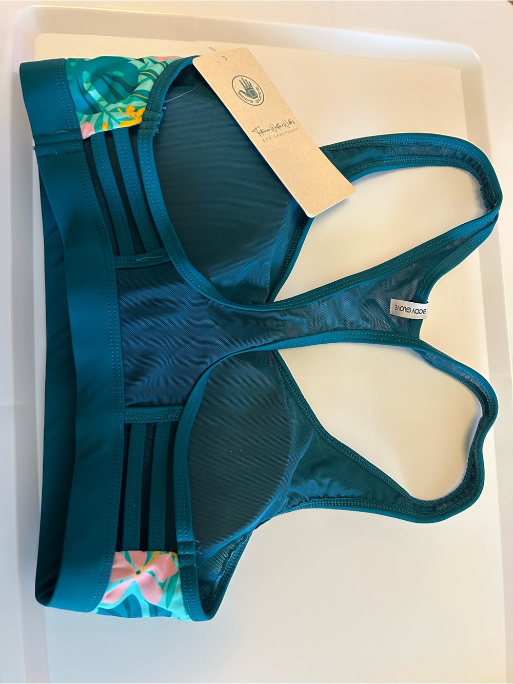 Body Glove SET Splash Shorts and Equalizer Bra Flor Nove/Sea Mist Size L NWT - Picture 11 of 14